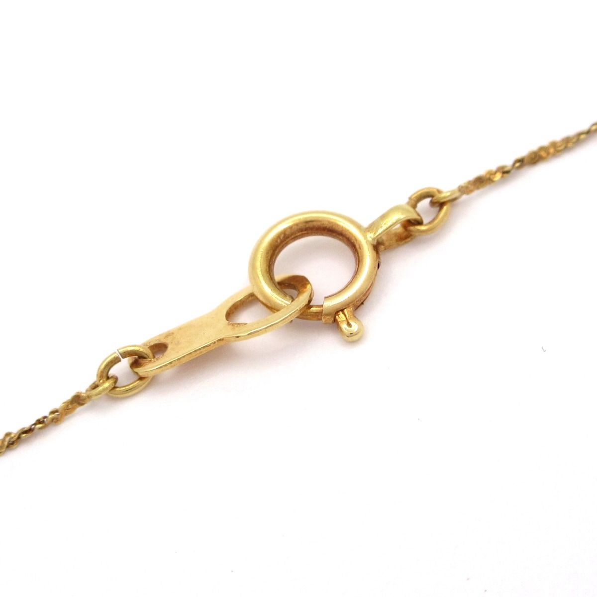  Unbranded ノーブランド ネックレス K 18 YG ライトグリーン クリア 総重量 1 4 g ネックレス アクセサリー