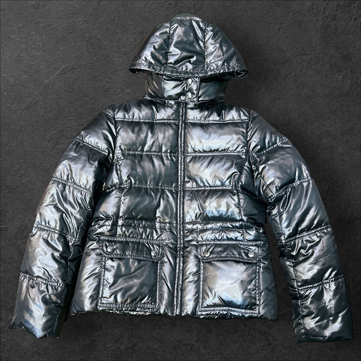 y2k 00s archive ブラック ダウン ジャケット フェザー 38サイズ