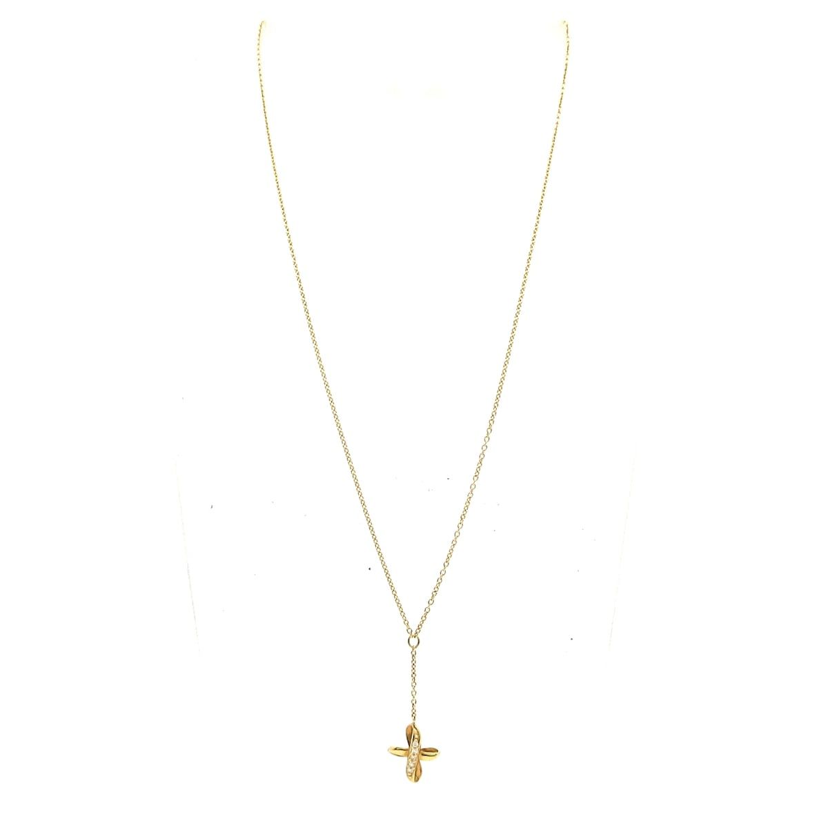 Unbranded ノーブランド ネックレス K 18 YG ダイヤモンド 総重量 3 7 g 0 05刻印