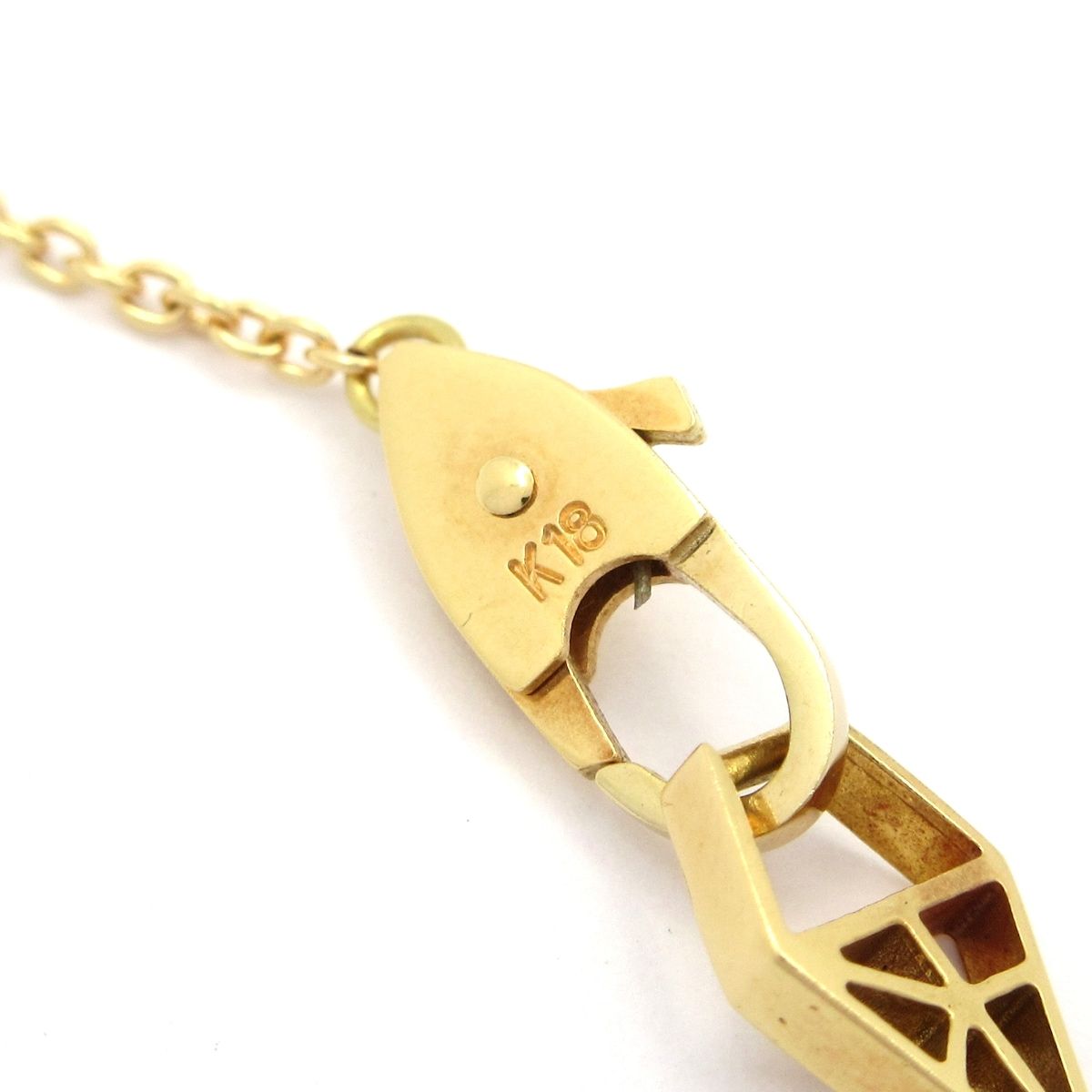  Unbranded ノーブランド ネックレス K 18 YG ダイヤモンド 総重量 3 7 g 0 05刻印 ネックレス アクセサリー