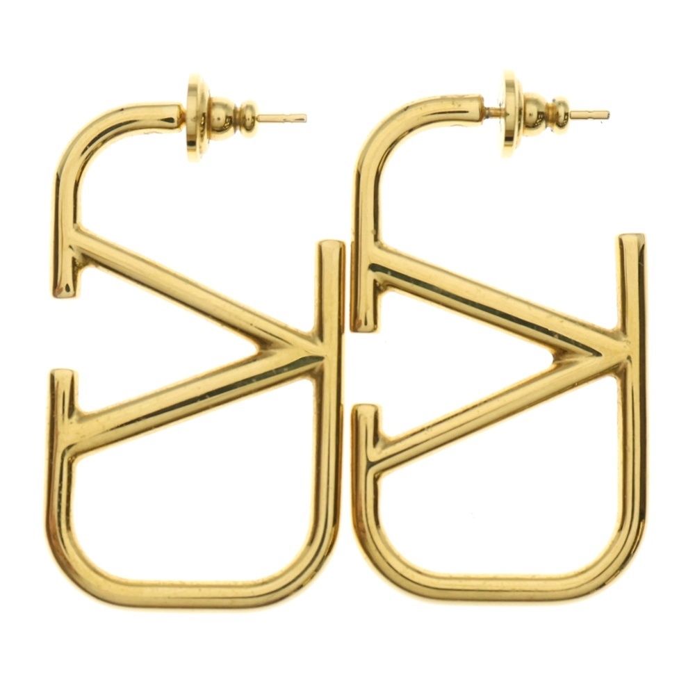 VALENTINO ヴァレンティノ Vロゴ シグネチャーピアス ゴールド