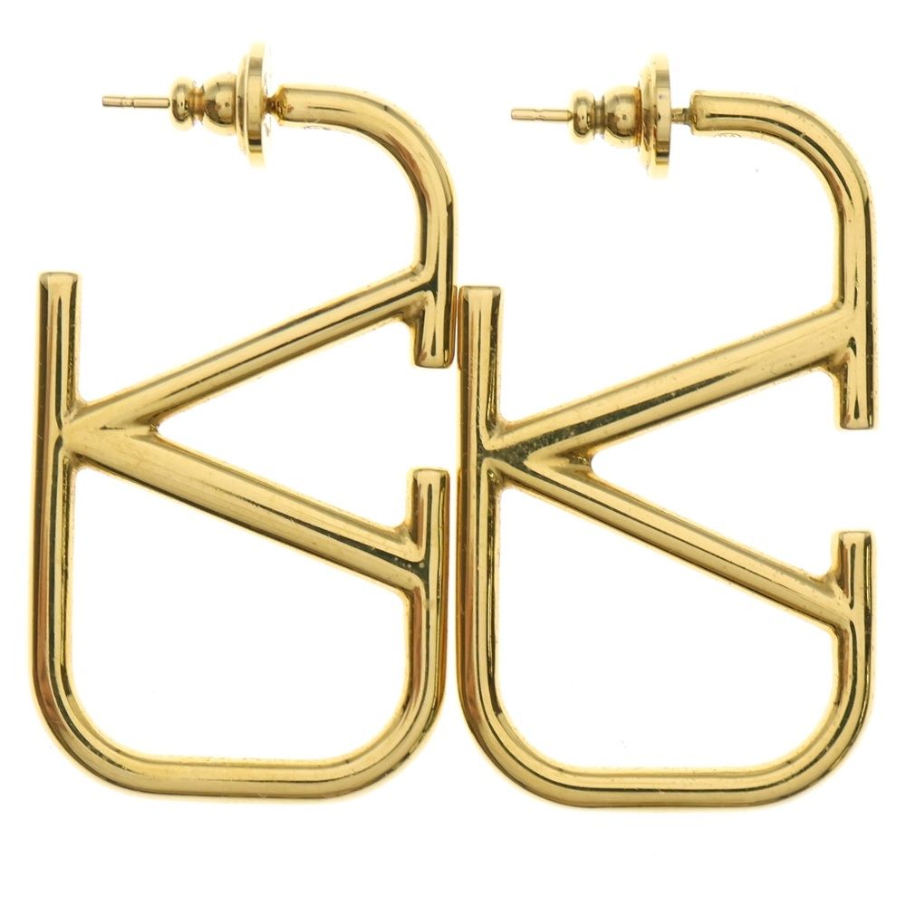 VALENTINO ヴァレンティノ Vロゴ シグネチャーピアス ゴールド