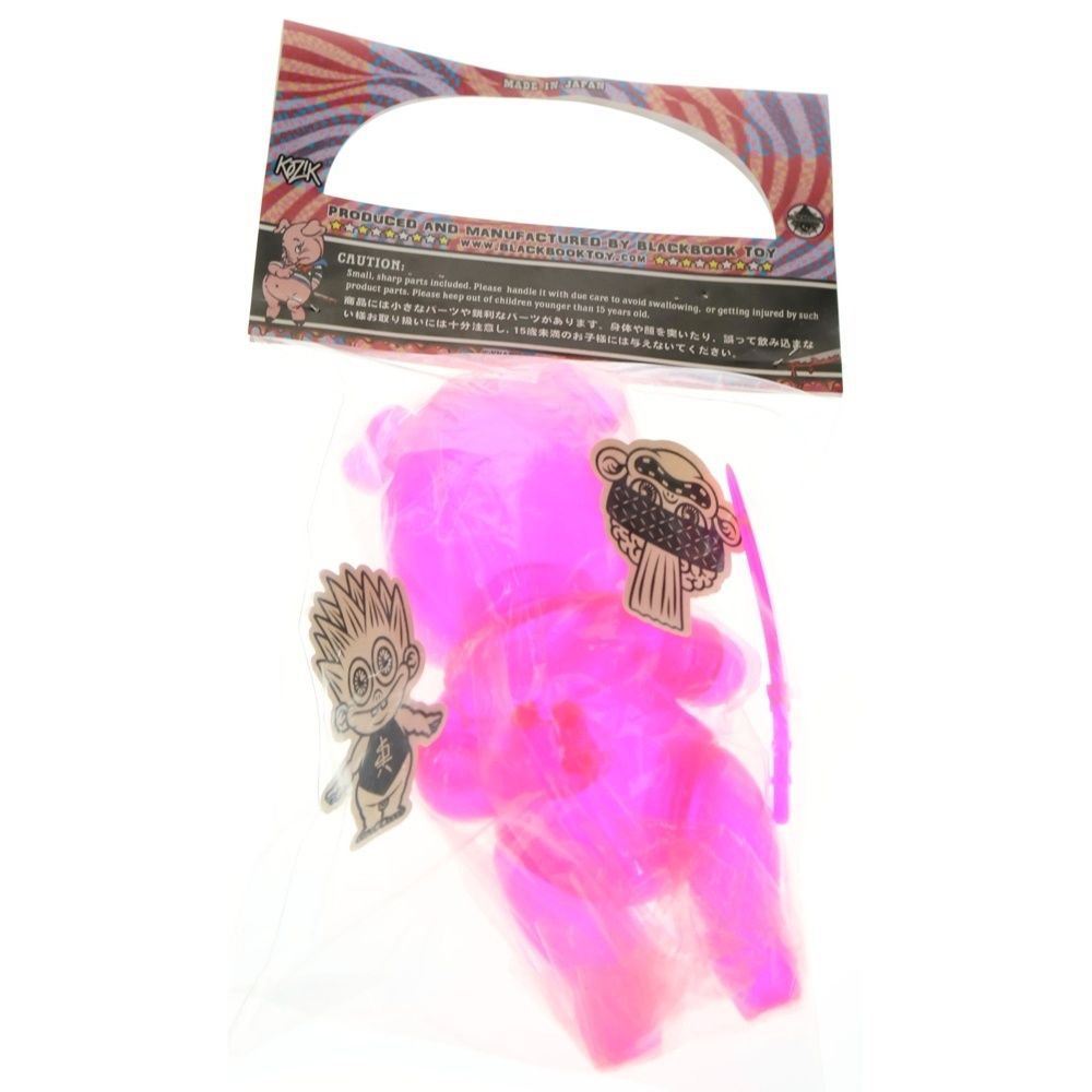 BlackBook Toy ブラックブックトイ × Frank Kozik Piggums フランク コジック クリア ピグマス ソフビ フィギュア ネオンピンク