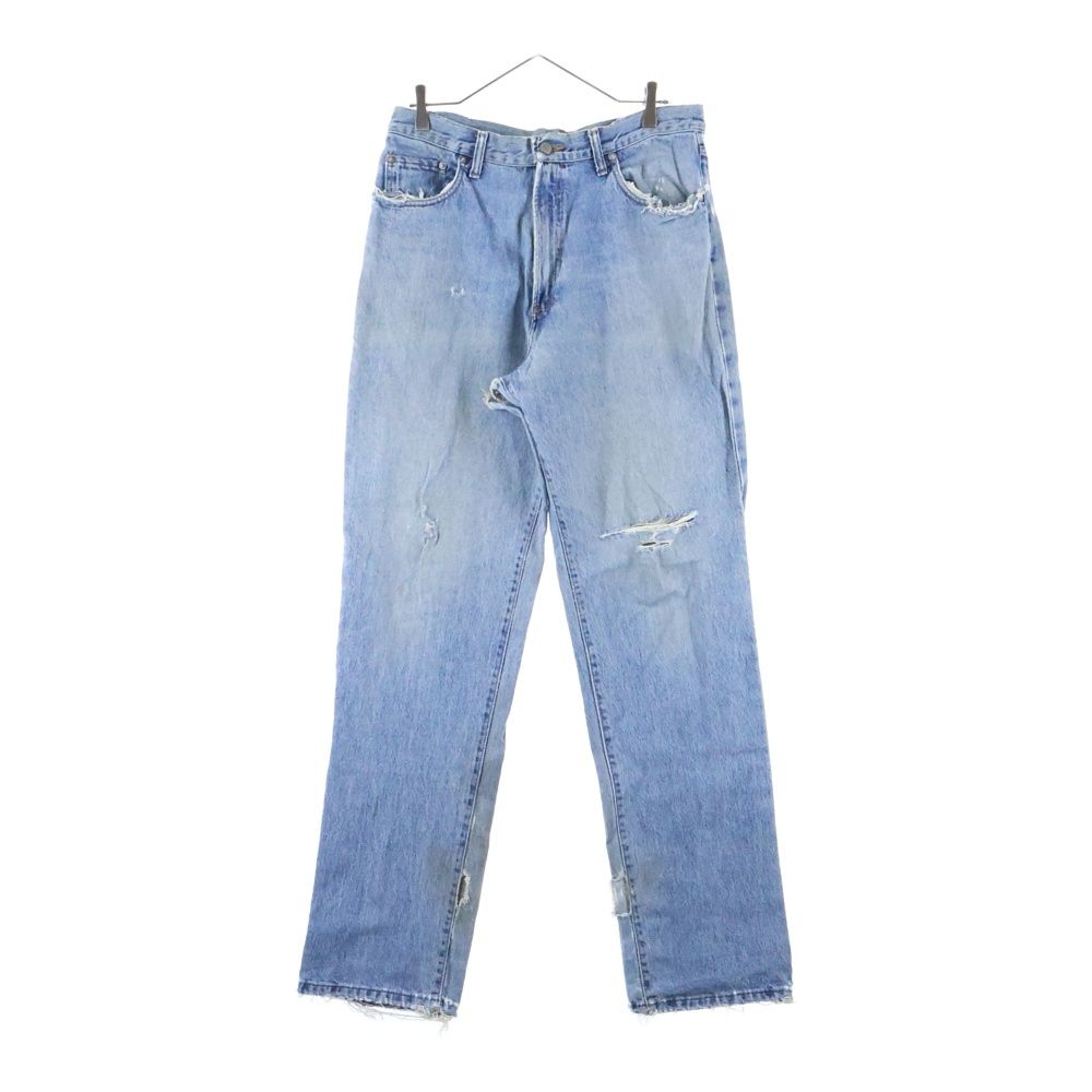メンズ RRL (ダブルアールエル) USA製 ジップフライ ダメージ 