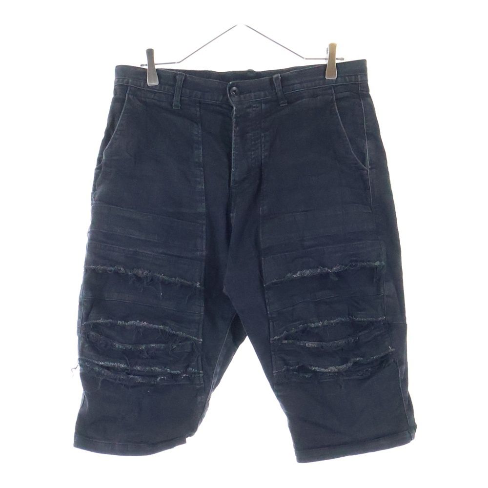 JULIUS ユリウス 14SS アークド デニム クロップド サルエルパンツ ブラック 007PAM18