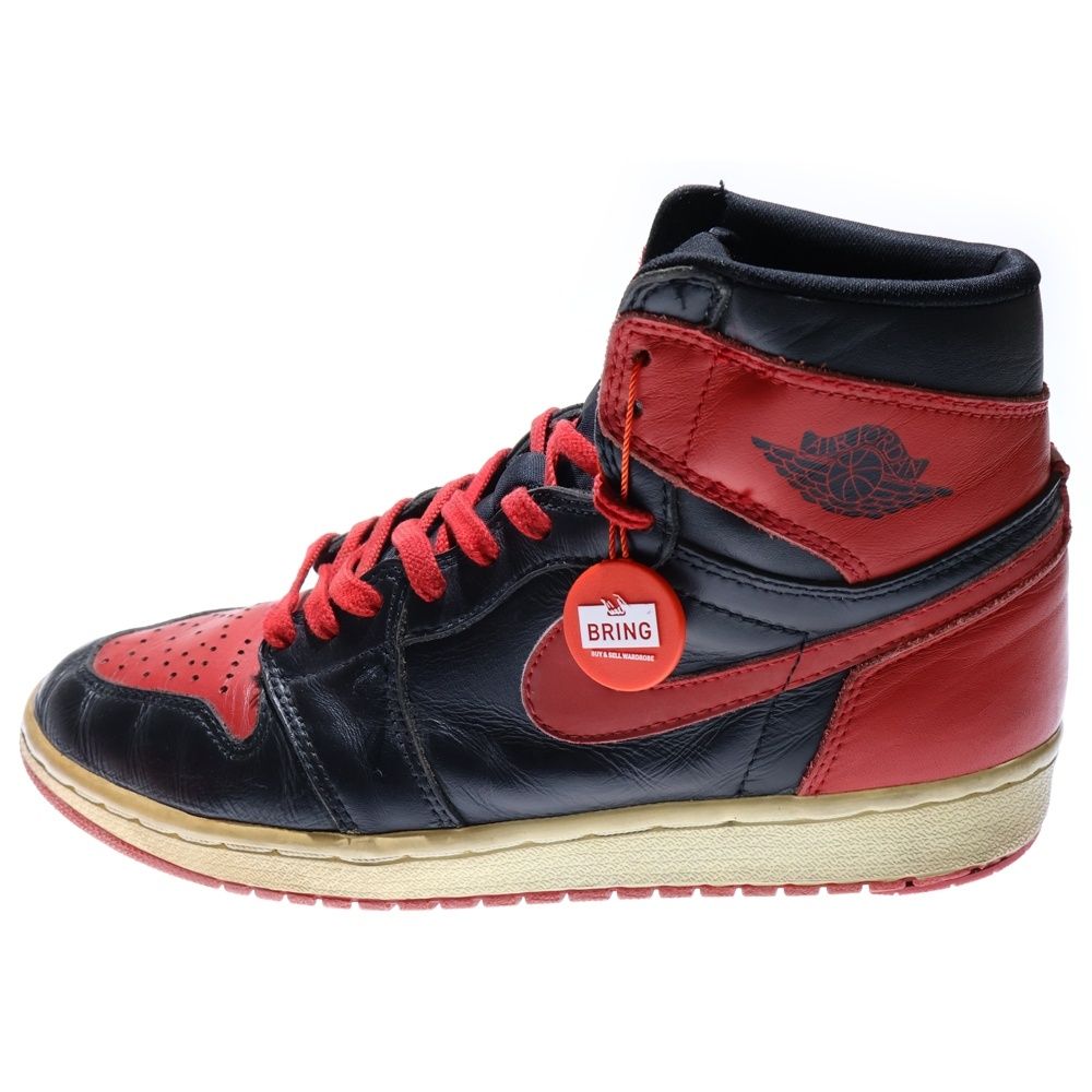未使用 NIKE 1994 AIR JORDAN1 エアジョーダン 黒赤 古着 NIKE (ナイキ) 【観賞用1994年製】 AIR JORDAN1 HIGH BRED エア