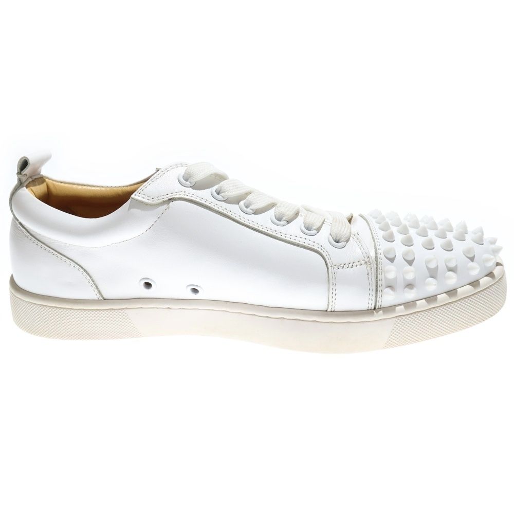 クリスチャンルブタン スパイク レザー スニーカー ホワイト クリスチャンルブタン】 スパイクレザースニーカー ホワイトスタッズ