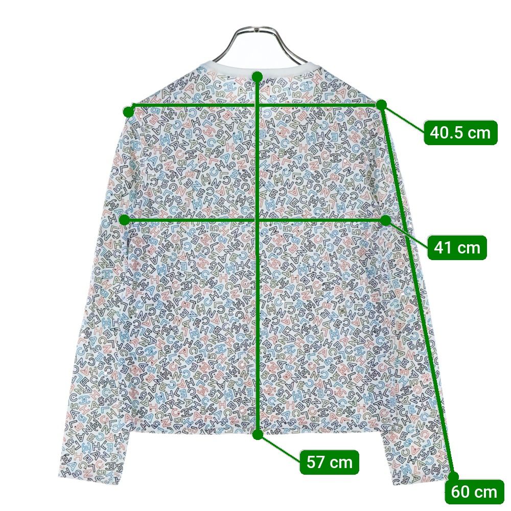 CHANEL (シャネル) ココマーク ロゴ 総柄プリント ラメ クルーネック