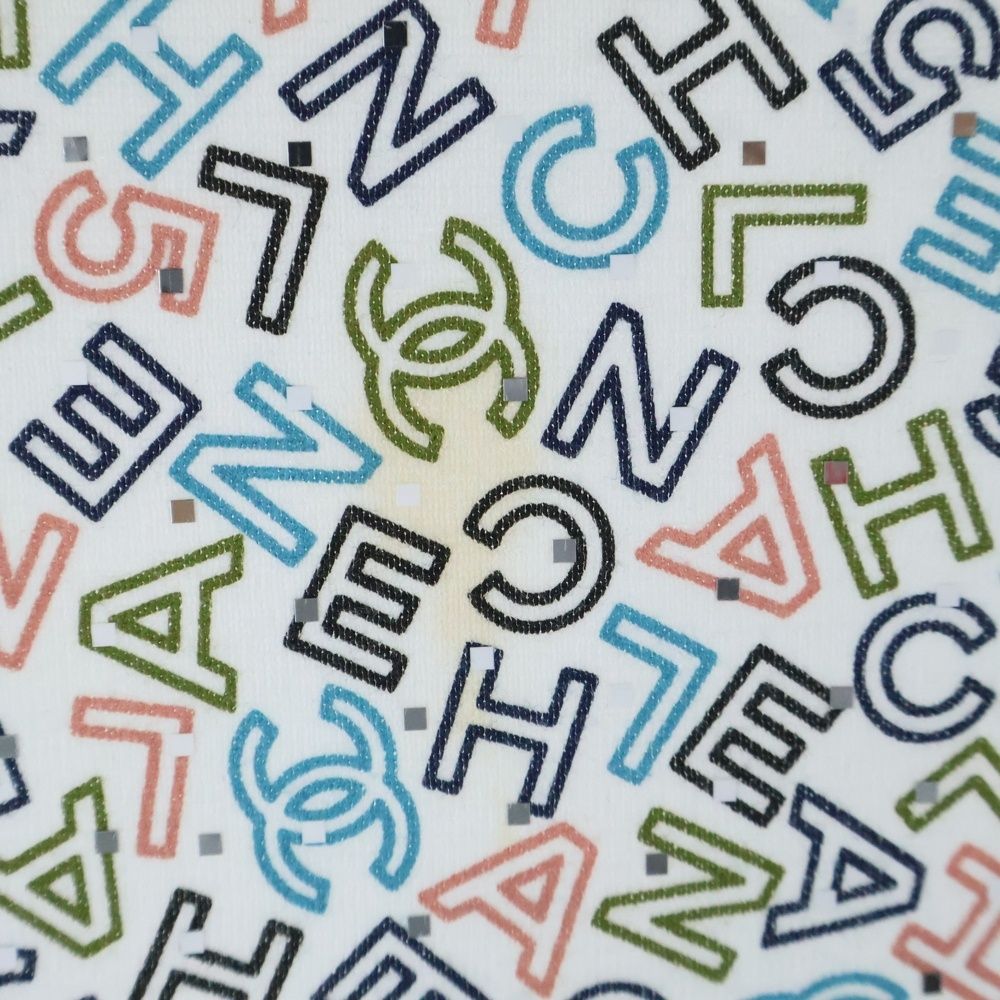 CHANEL (シャネル) ココマーク ロゴ 総柄プリント ラメ クルーネック