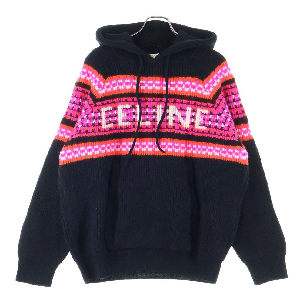 【セリーヌ】ロングパーカー CELINE (セリーヌ) 22AW Embroidery Hooded Sweater In Ski Jacquard