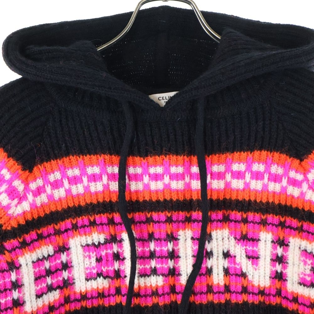 【セリーヌ】ロングパーカー CELINE (セリーヌ) 22AW Embroidery Hooded Sweater In Ski Jacquard