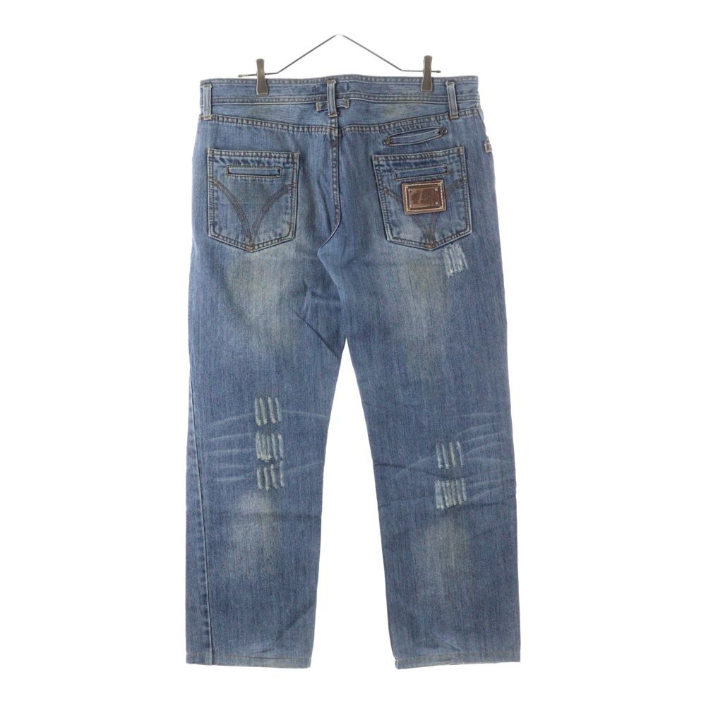 DOLCE & GABBANA (ドルチェアンドガッバーナ) ダメージ加工 レザー