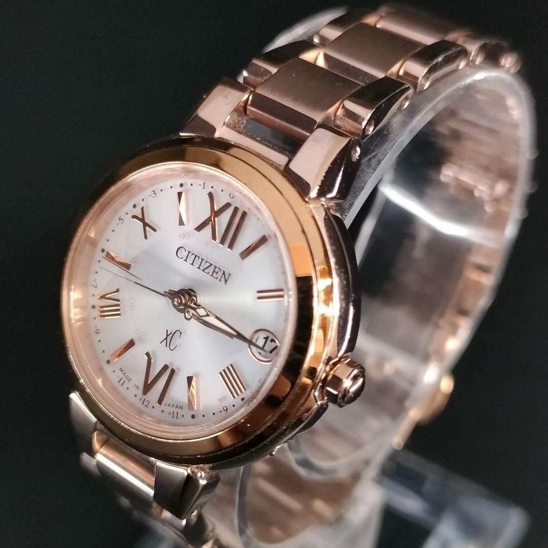 808-4 美品 CITIZEN シチズン XC クロスシー ホワイト ゴールド