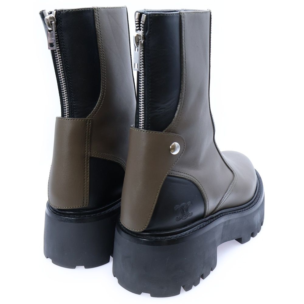 CELINE (セリーヌ) トリオンフロゴ バイカラー レザー バルキー バック