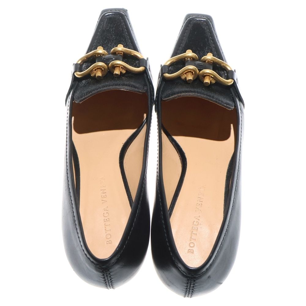  BOTTEGA VENETA ボッテガヴェネタ Pumps ポインテッドトゥ ハラコ切替 レザーパンプス シューズ レディース ブラック ハイヒール パンプス パンプス