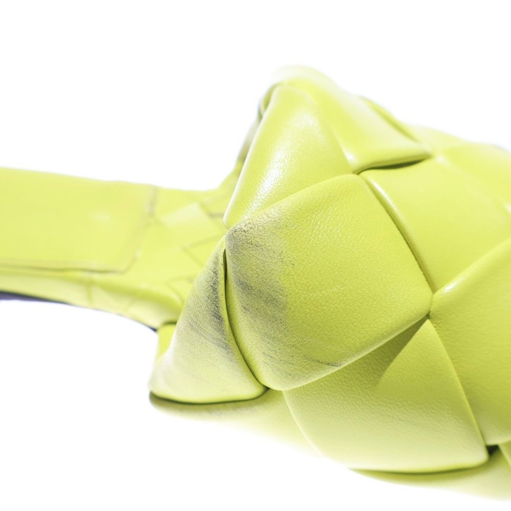 ボッテガヴェネタ リド レザー イントレチャート サンダル イエロー ボッテガヴェネタ リド レザー イントレチャート サンダル イエロー