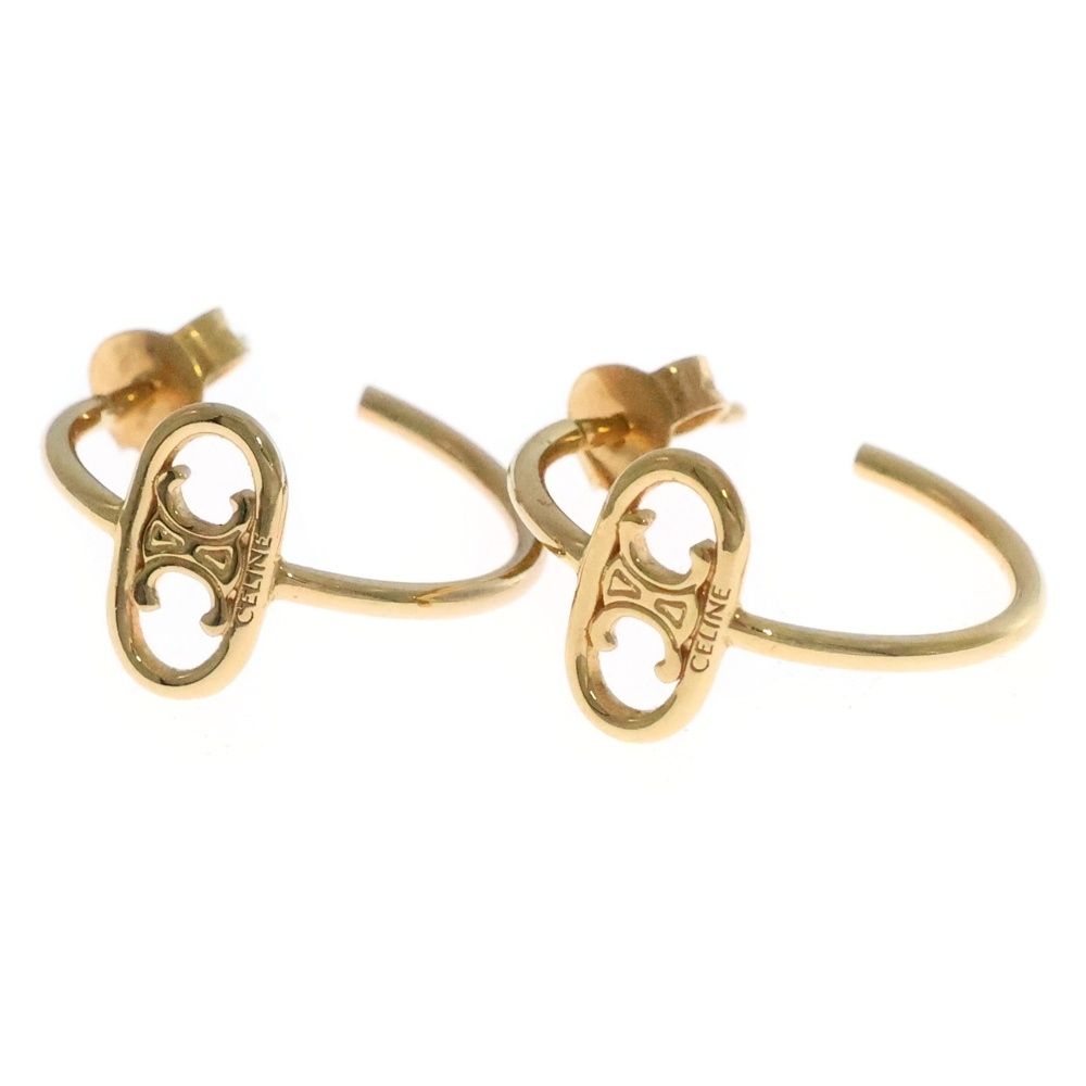 CELINE セリーヌ トリオンフ フープピアス ゴールド GP