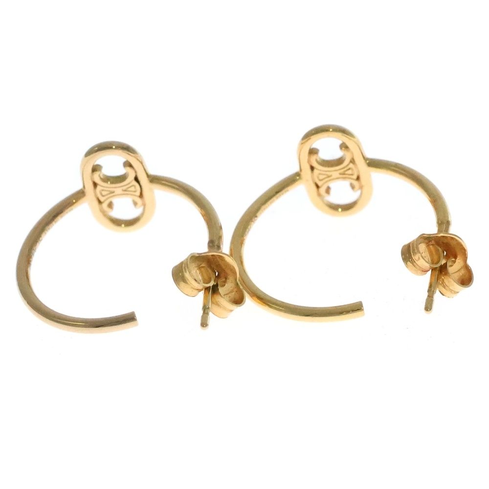 CELINE セリーヌ トリオンフ フープピアス ゴールド GP