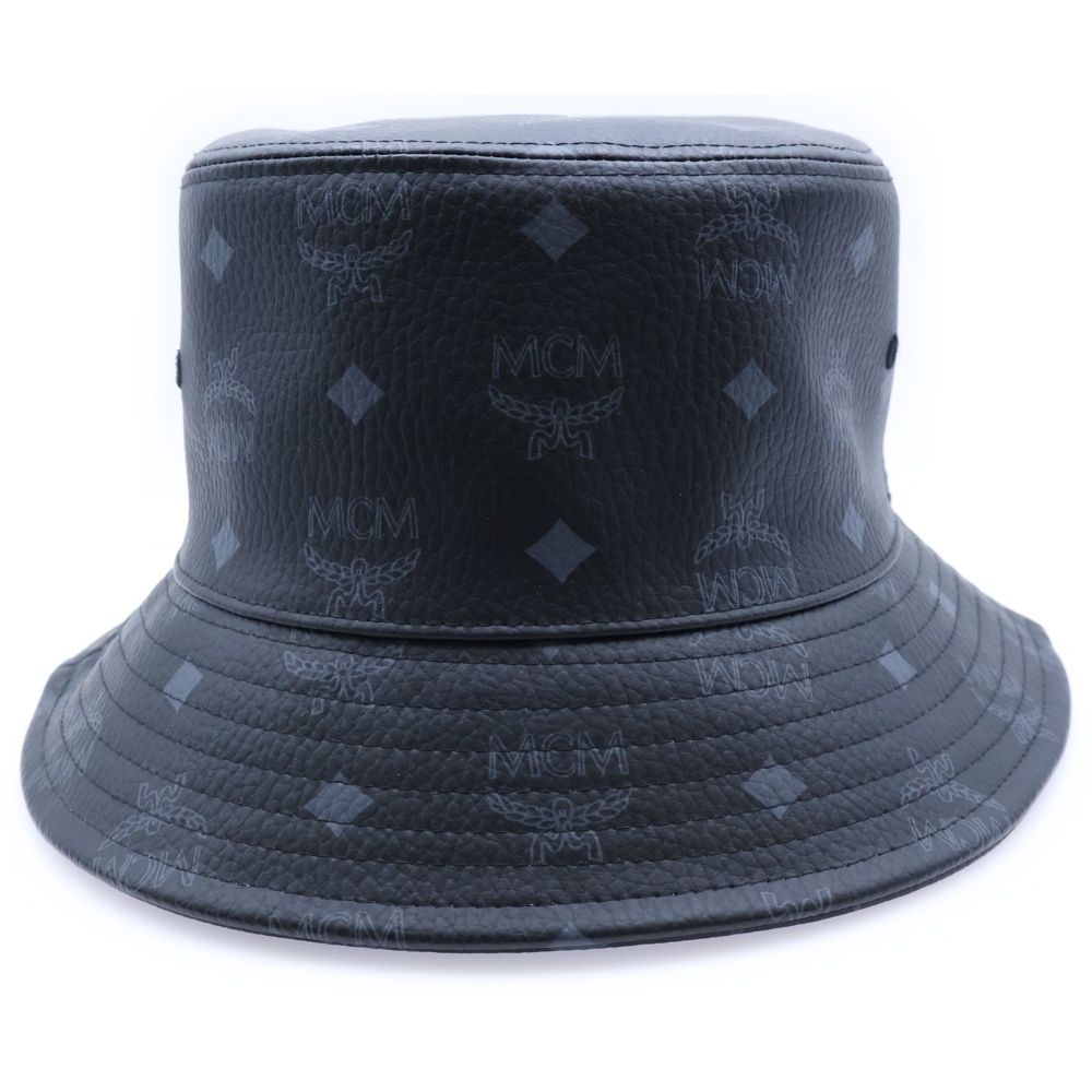 【美品】MCM エムシーエム/ヴィセトス柄/PVC/ハット バケットハット MCM (エム シー エム) MCMデザイン ヴィセトス PVCバケットハット 帽子