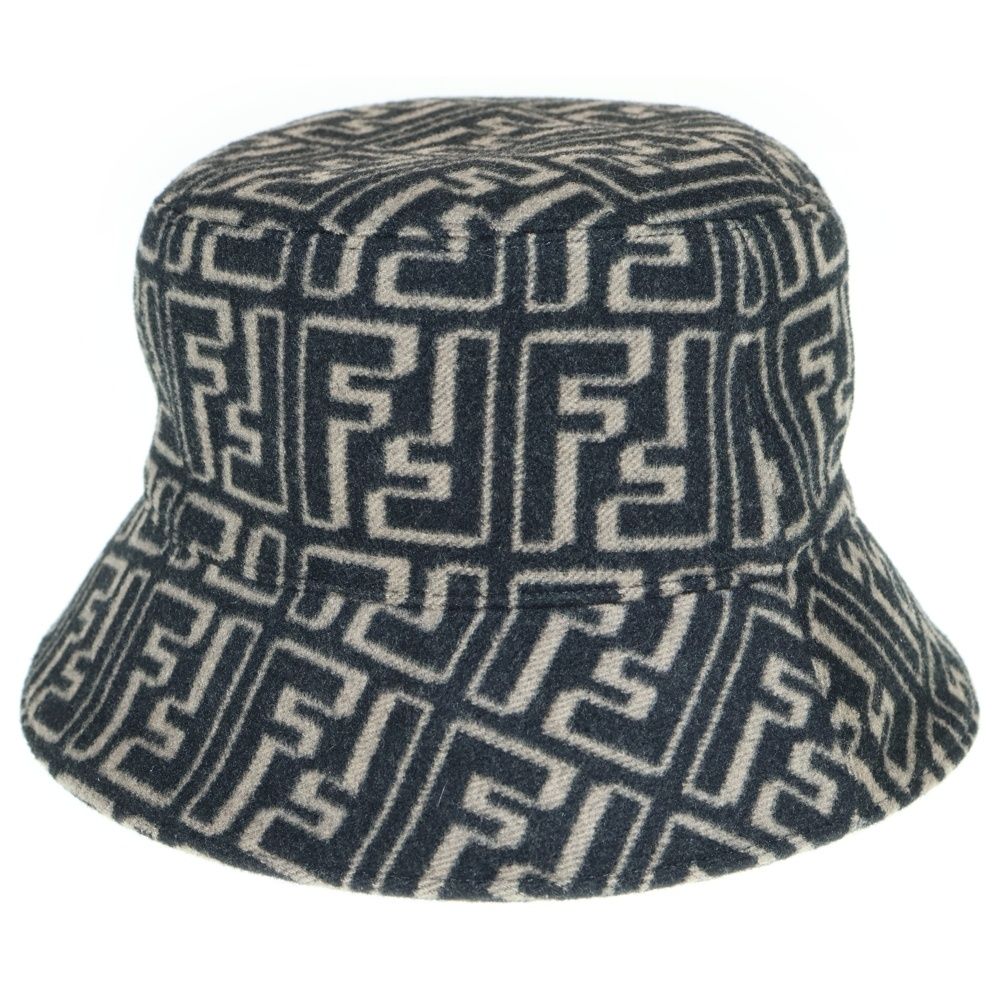 FENDI フェンディ ズッカウール総柄バケットハット FXQ801 ALG U ベージュ