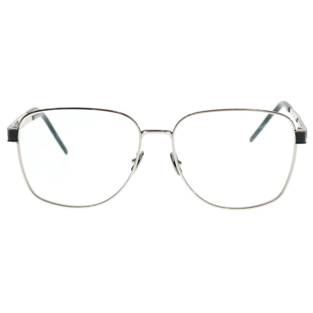 SAINT LAURENT PARIS サンローランパリ スクエアサングラス メガネ シルバー SL M 134-002