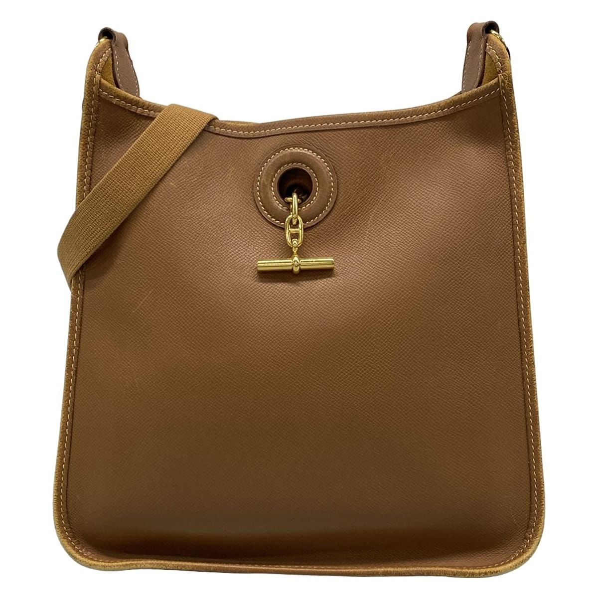 HERMES エルメス ショルダーバッグ ヴェスパPM ブラウン ゴールド金具