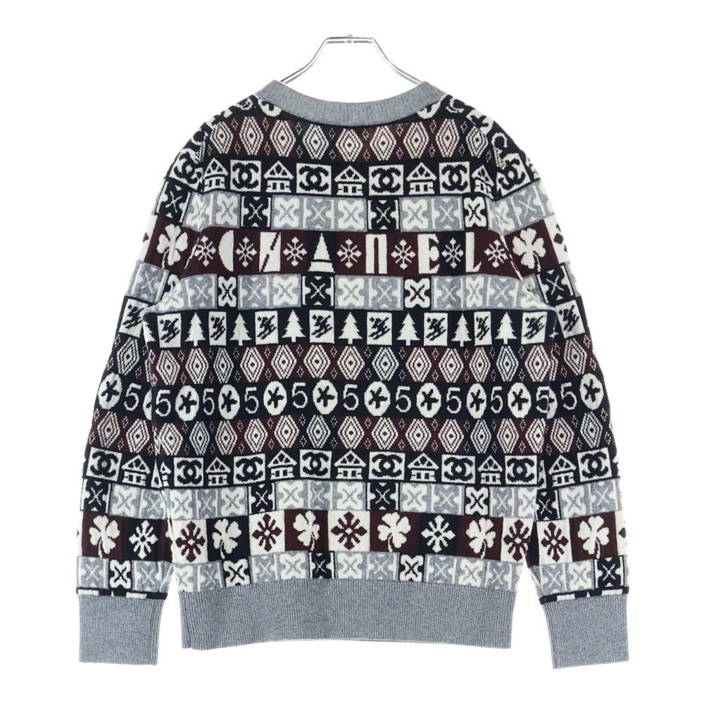 CHANEL (シャネル) ココマーク カシミヤ ノルディック柄 クルーネック