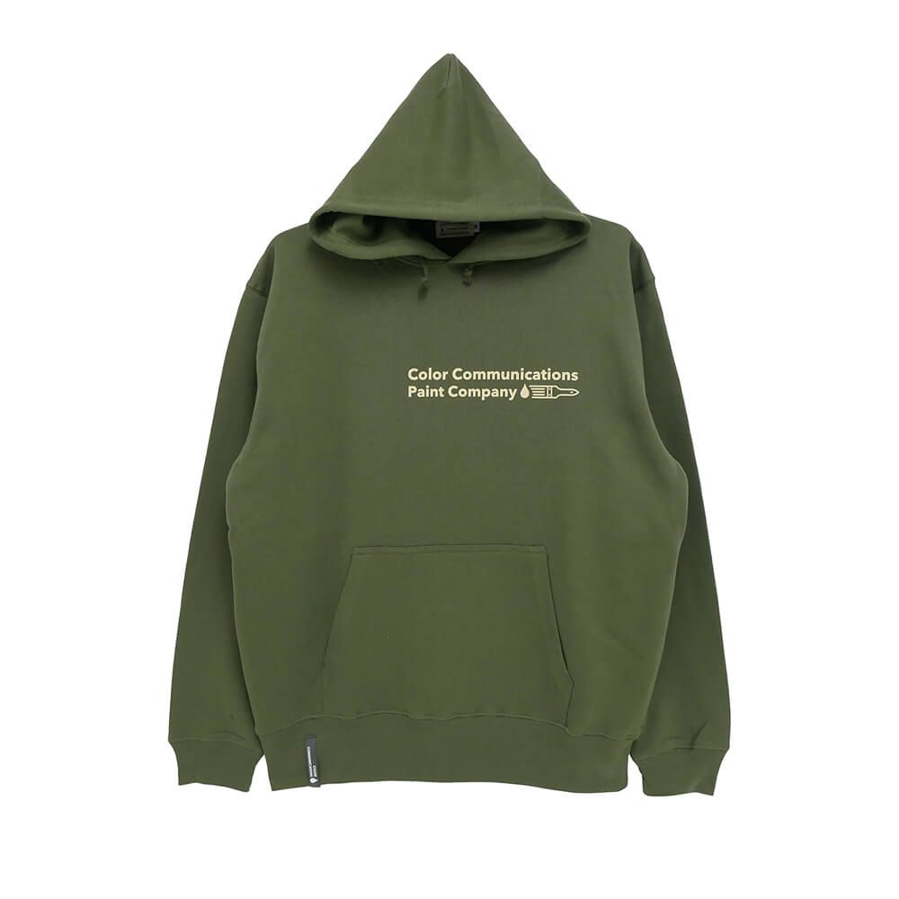 COLOR COMMUNICATIONS HOOD カラーコミュニケーションズ パーカー RE-PAINT COMPANY 2 2024 LIGHT OLIVE スケートボード スケボー