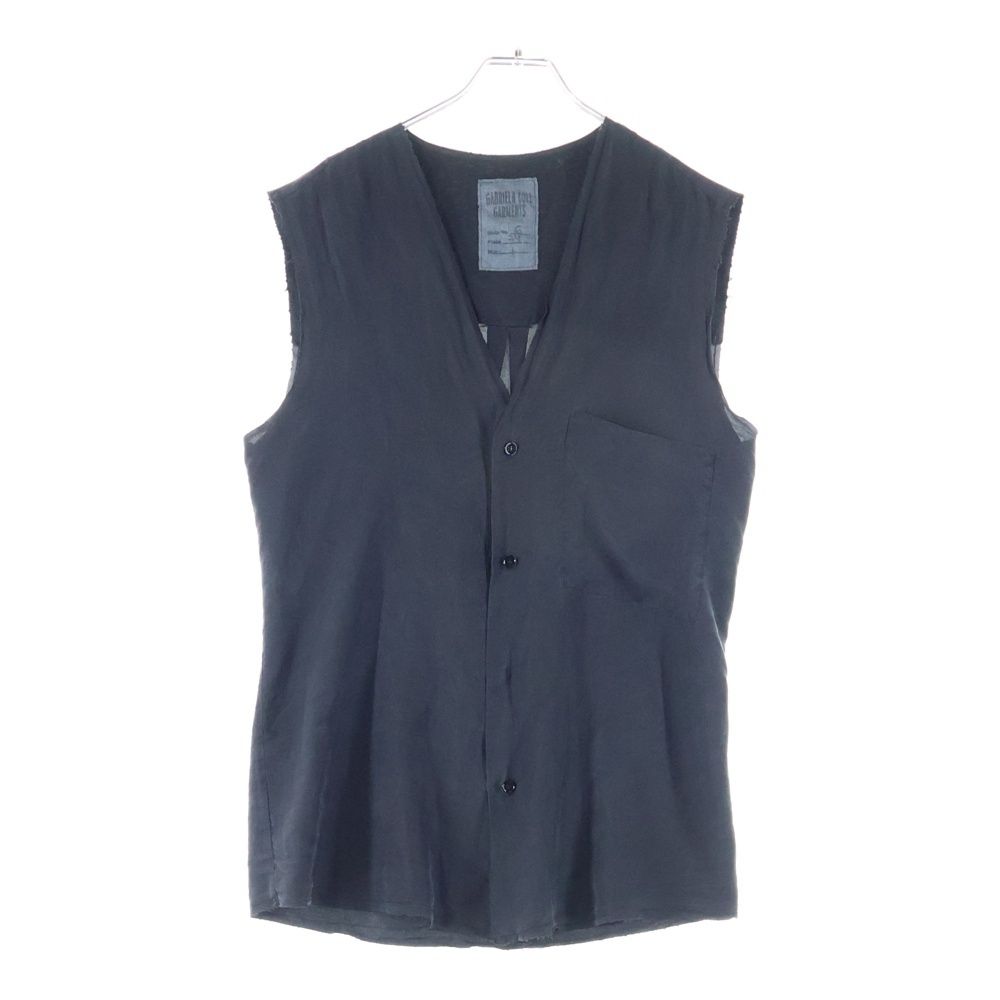 NO BRAND ノーブランド GABRIELA COLL GARMENTS ガブリエラコルガーメント Serie No.6 Piece 24 Cut Off Vest シリーズ6 カットオフベスト ボタンダウンノースリーブシャツ ブラック