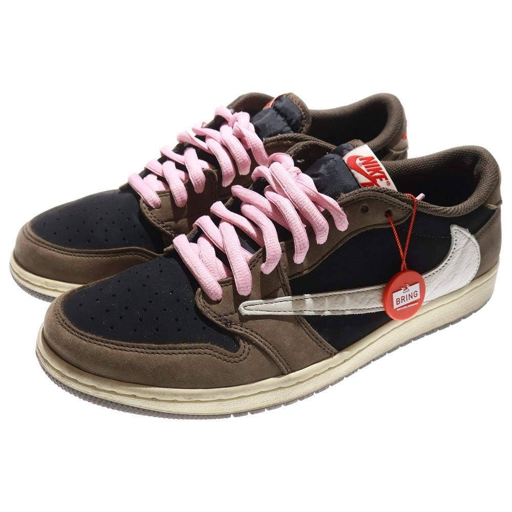 NIKE ナイキ ×TRAVIS SCOTT AIR JORDAN 1 LOW OG SP-T CQ4277-001 トラヴィススコット エアジョーダン1 ローカットスニーカー ブラウン US10.5 28.5cm