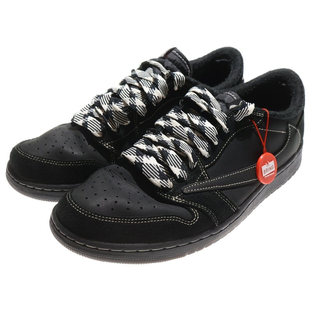 NIKE ナイキ ×TRAVIS SCOTT AIR JORDAN1 LOW OG SP DM7866-001 トラヴィススコット エアジョーダン1 ブラックファントム ローカットスニーカー ブラック US10.5 28.5cm