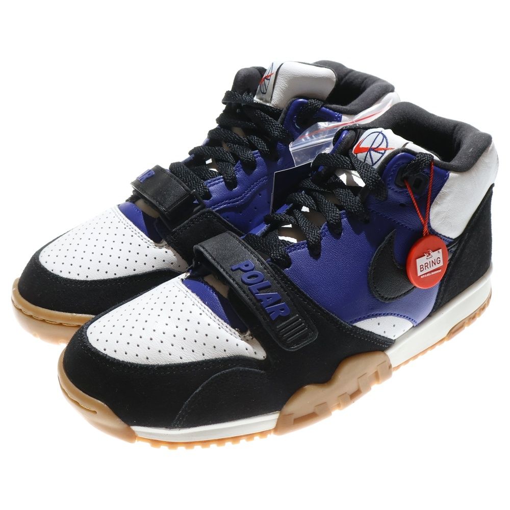NIKE SB ナイキエスビー ×POLAR SKATE CO AIR TRAINER 1 ポーラースケート エアトレーナー1 ハイカットスニーカー ブルー ブラック ホワイト US9 27cm CI6892-001