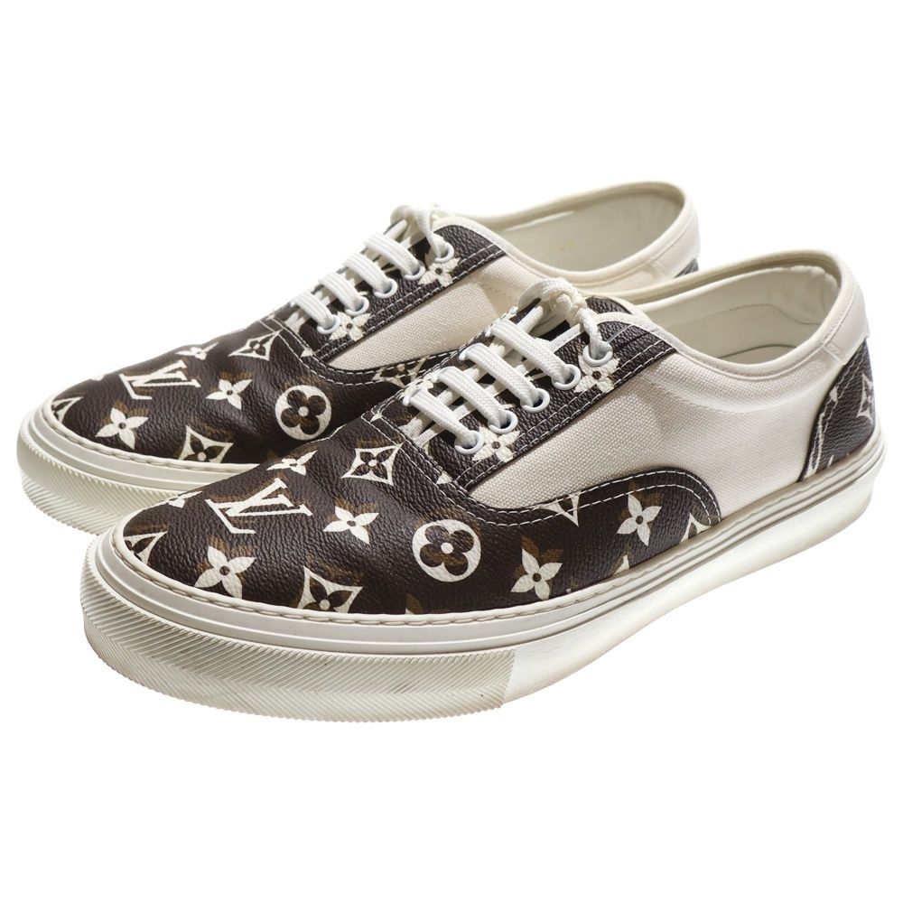 LOUIS VUITTON ルイヴィトン トロカデロライン レザー ローカットスニーカー シューズ ホワイト ブラウン FA1109