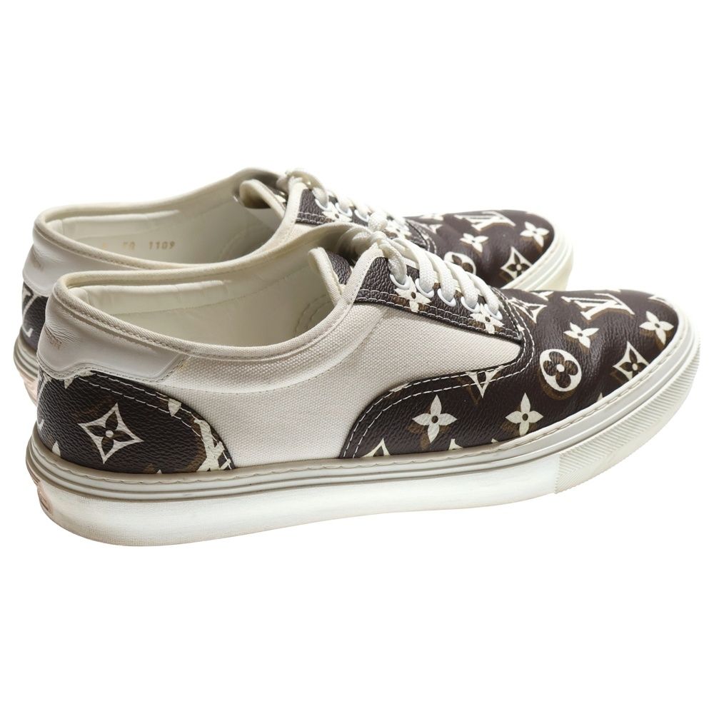 LOUIS VUITTON ルイヴィトン トロカデロライン レザー ローカットスニーカー シューズ ホワイト ブラウン FA 1109 スニーカー 靴