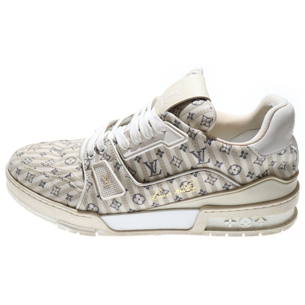 LOUIS VUITTON ルイヴィトン 23AW モノグラム LVトレイナーライン レザー キャンバス ローカットスニーカー ベージュ VL0223