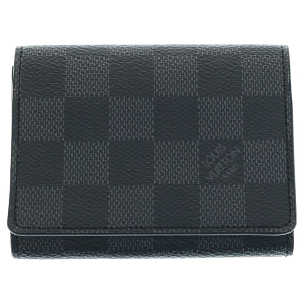 LOUIS VUITTON ルイヴィトン ダミエグラフィット アンヴェロップ カルト ドゥ ヴィジット ブラック PVC N63338 ICタイプ