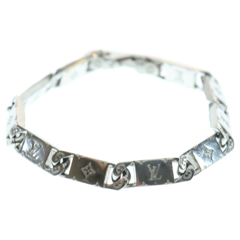 LOUIS VUITTON ルイヴィトン モノグラム タイドアップ ブレスレット シルバー M0921M