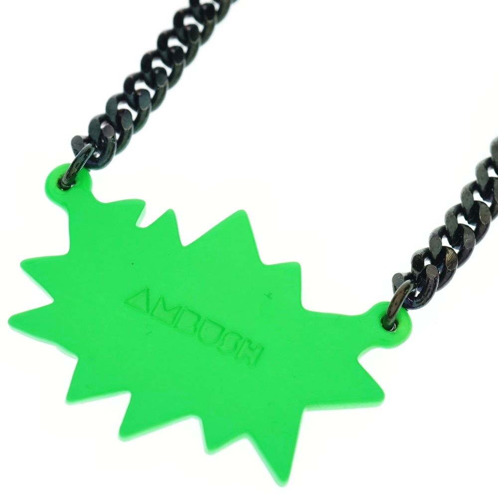 AMBUSH (アンブッシュ) POW! CHAIN ロゴ ブラック チェーンネックレス