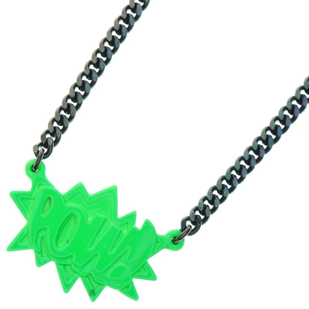 AMBUSH (アンブッシュ) POW! CHAIN ロゴ ブラック チェーンネックレス