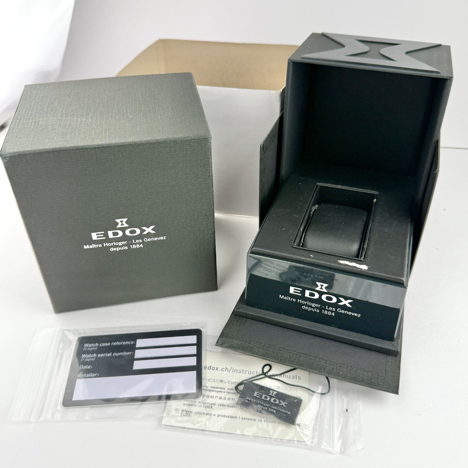 エドックス クロノオフショア 10242 新品電池 メンズ 腕時計 782  