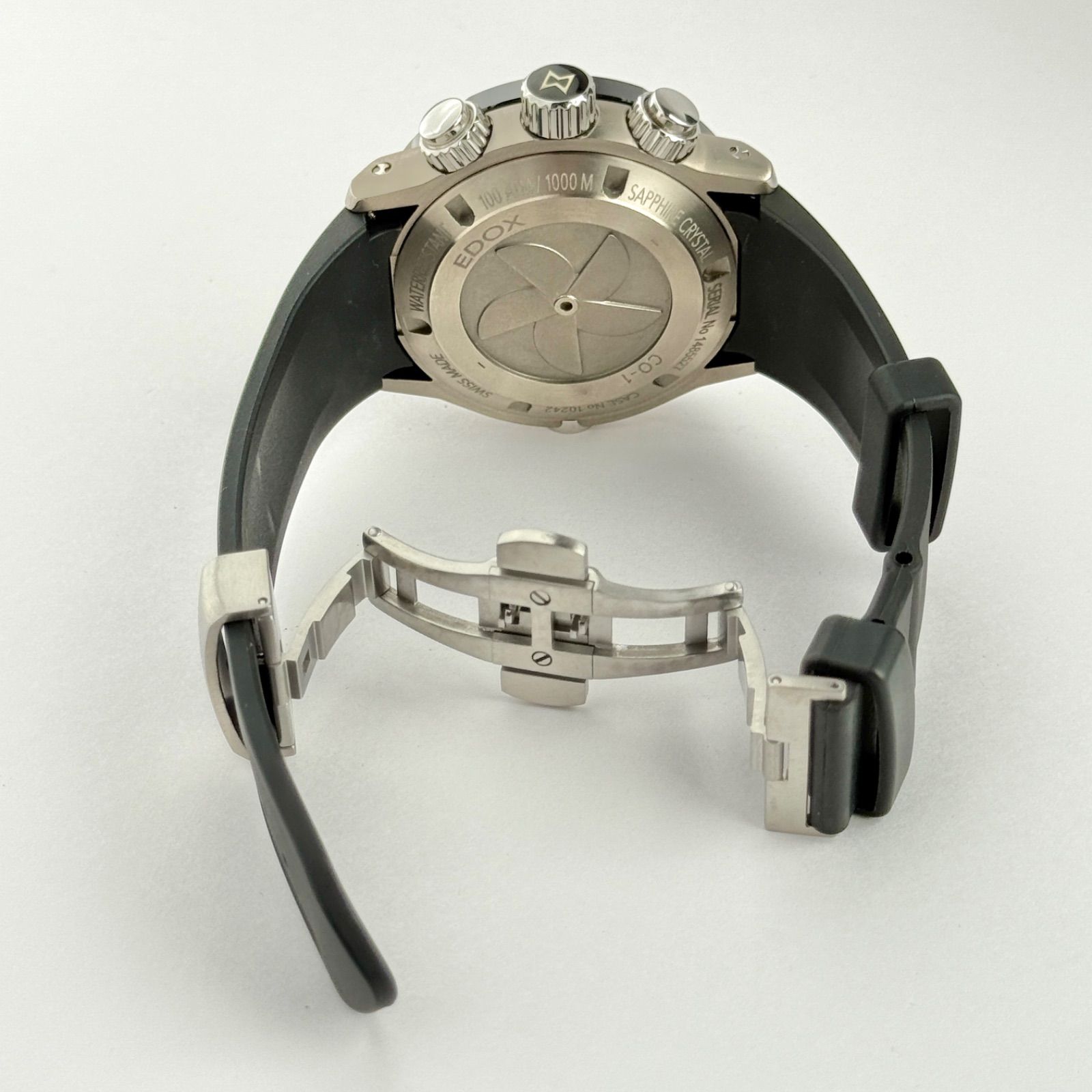 エドックス クロノオフショア 10242 新品電池 メンズ 腕時計 782  