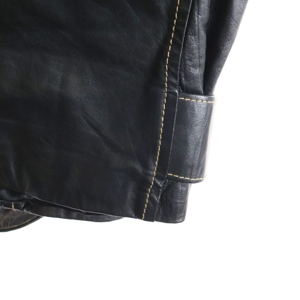 ジョンリッチモンド レザーライダースベスト