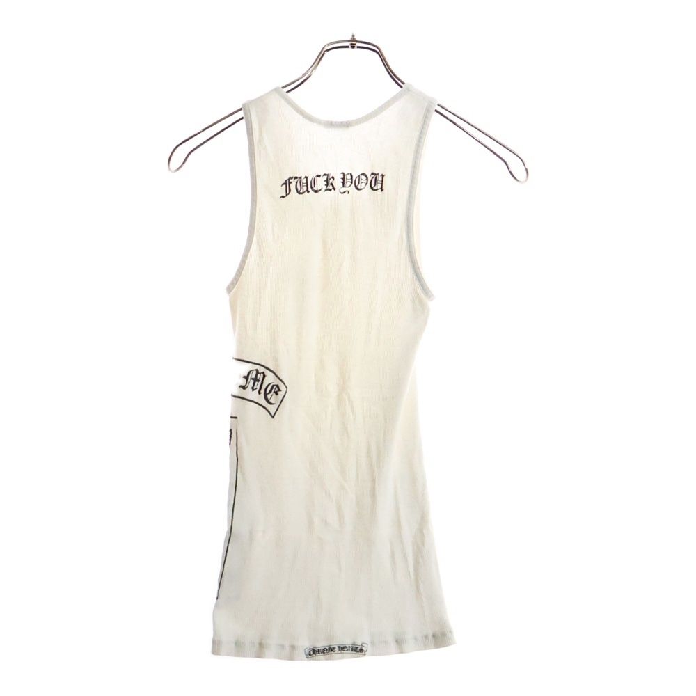 クロムハーツ fuckyou スタッズ付きタンクトップ old USA CHROME HEARTS(クロムハーツ) OLD FUCK YOU T BAR TANK TOP ファック