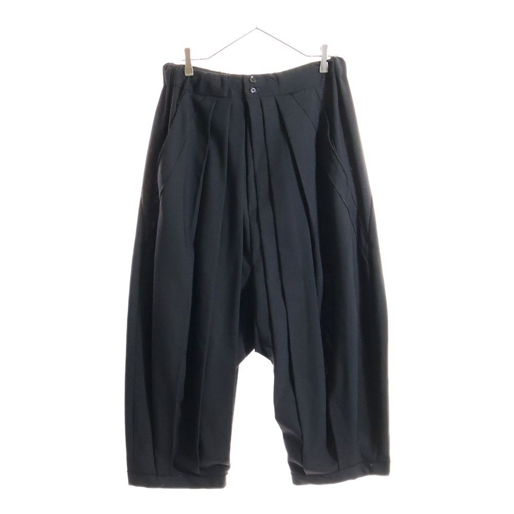 Ground Y グラウンドワイ バックベルトデザイン ウール ハカマパンツ ブラック GW-P12-120
