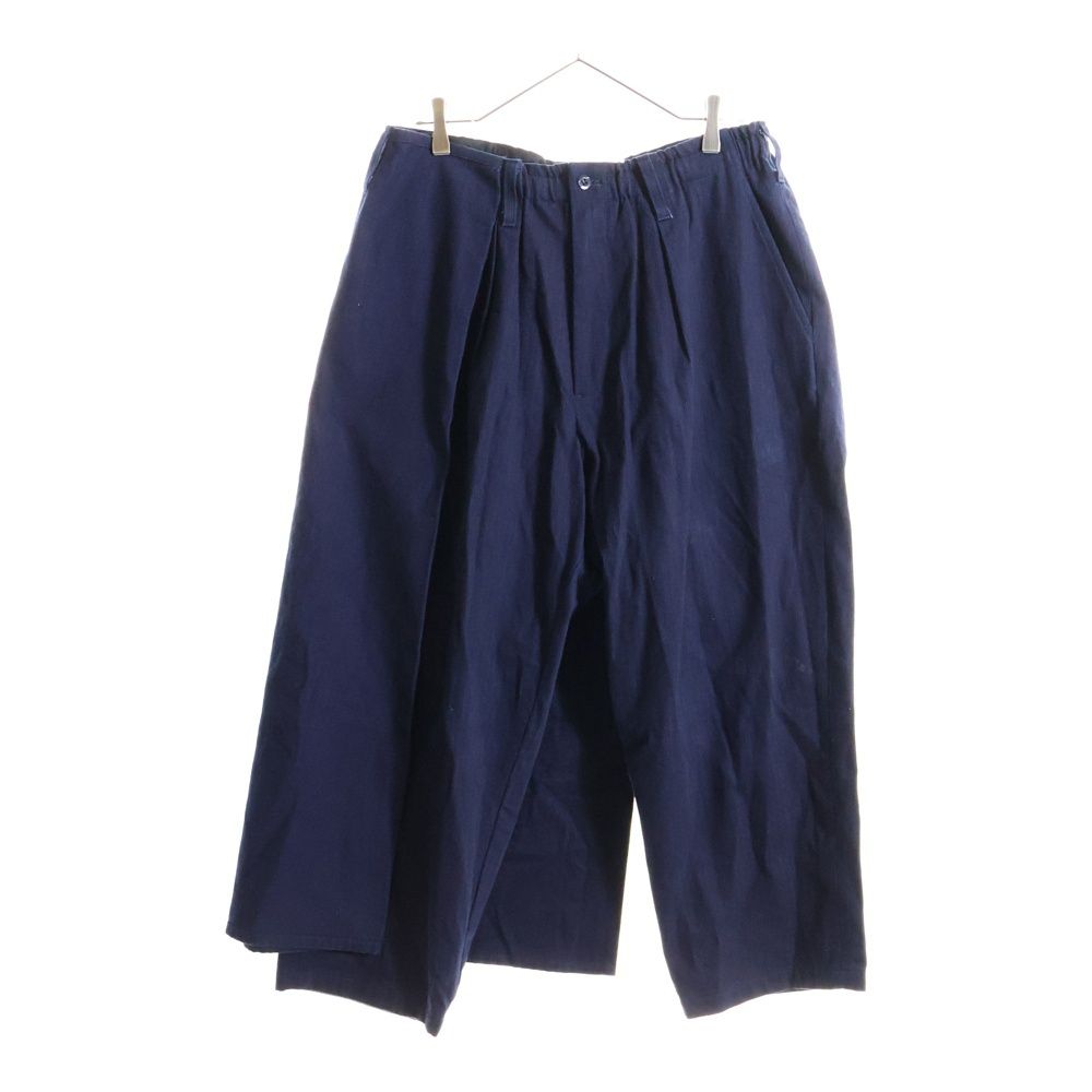 Ground Y グラウンドワイ ピンストライプ コットン サルエル ワイドパンツ ブルー GO-P05-004