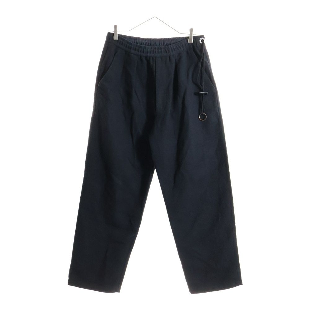 barbell object バーベルオブジェクト 24AW Mat Wide Pant マットワイドパンツ ドローストリングインタックテーパードパンツ bo-24a-p06 ブラック