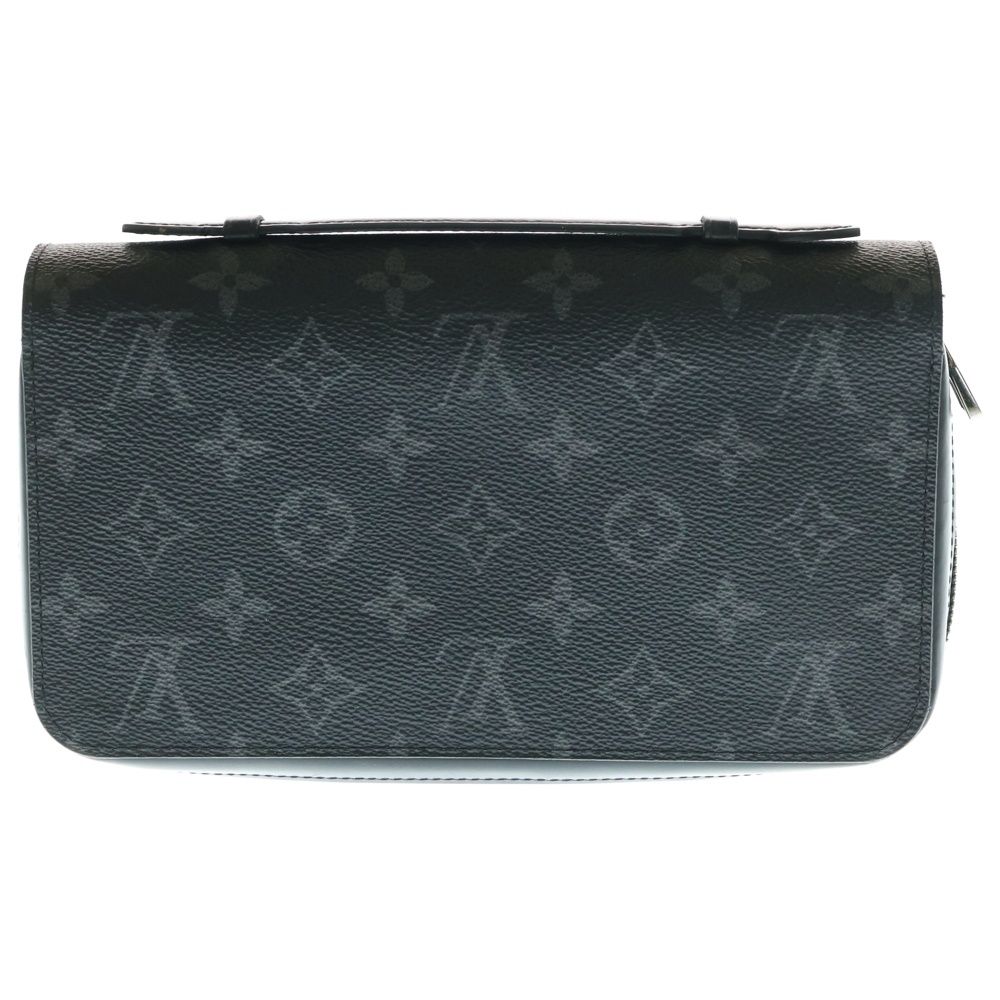 LOUIS VUITTON ルイヴィトン モノグラムエクリプス ジッピーXL ラウンドジップ長財布 ロングウォレット カードケース ブラック PVC M 61698 シルバー金具