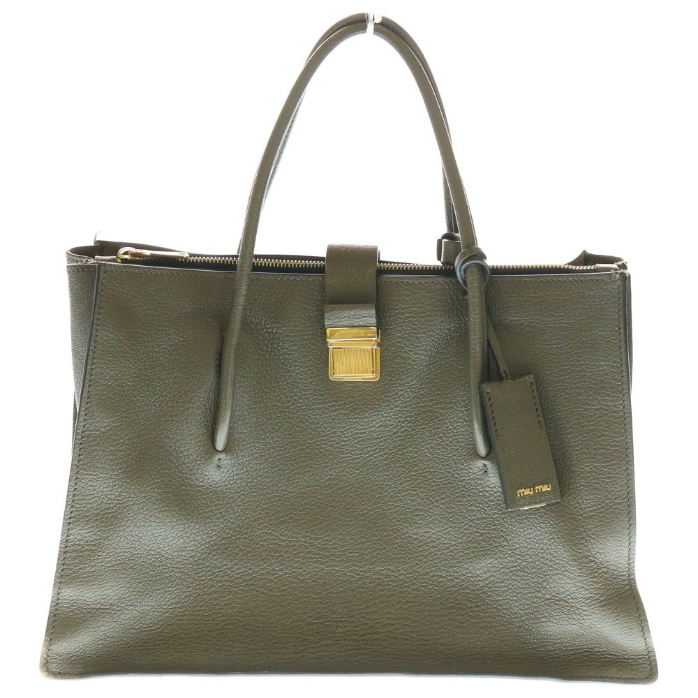 miumiu (ミュウミュウ) マドラスレザー トートバッグ ハンドバッグ