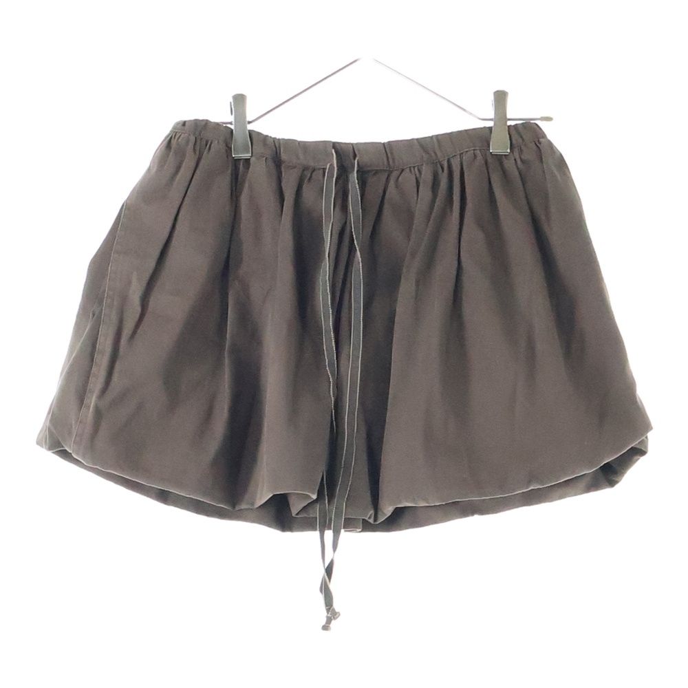 PATOU パトゥー コットン ギャザー ドローストリング フ ミニスカート ブラウン レディース SK0810074808B