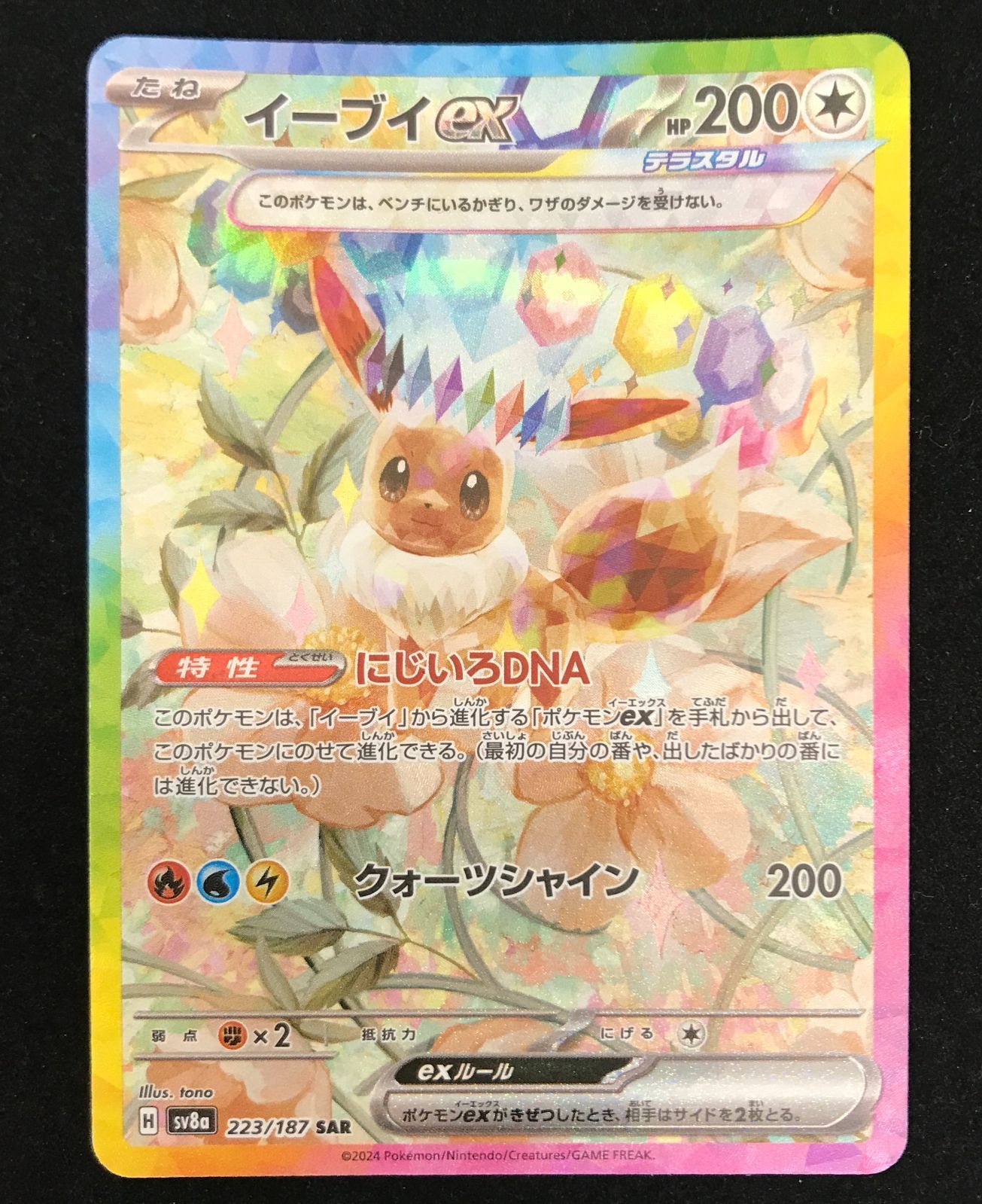 ポケモンカードゲーム ポケカ イーブイex SAR SV8a-223 ハイクラス